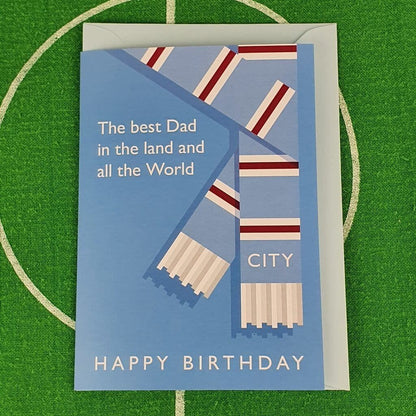 Best Dad in the Land City Birthday Card