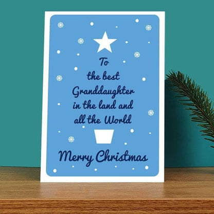Best Granddaughter in the Land Christmas Card