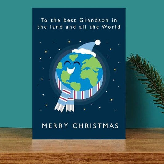 Best Grandson in the Land Christmas Card