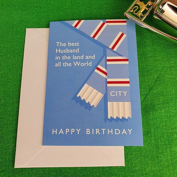 Best Husband in the Land City Birthday Card