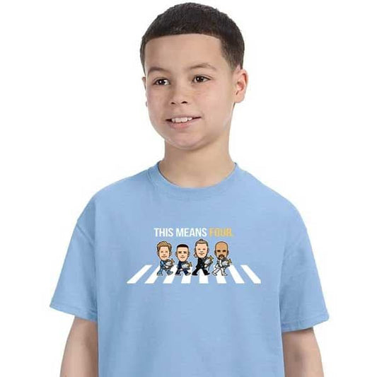 Children's 4 In A Row Champions Sky Blue T-shirt