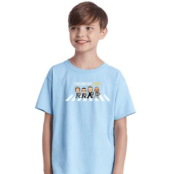 Children's 4 In A Row Champions Sky Blue T-shirt