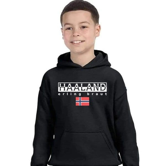 Children's Haaland Black Hoodie