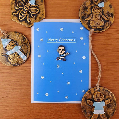 Christmas Card with Pin Badge
