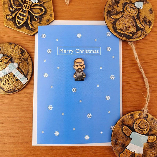 Christmas Card with Pin Badge