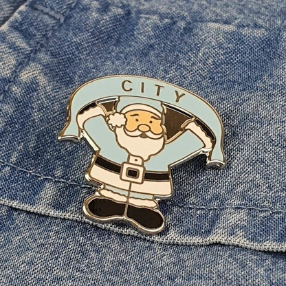 City Santa Pin Badge