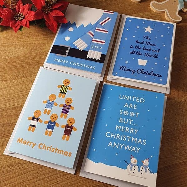 City Santa Suit Christmas Card
