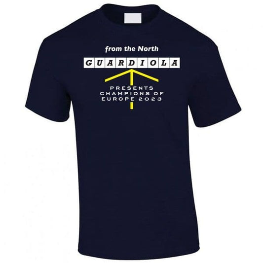 Guardiola Presents The Champions Navy T-shirt