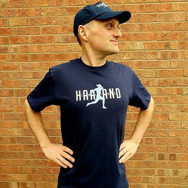 Haaland Celebration Navy T-shirt
