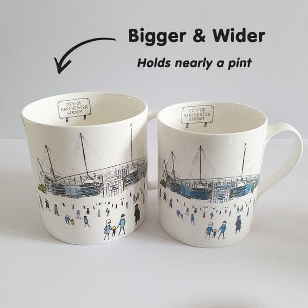Large Bone China City of Manchester Stadium  Mug