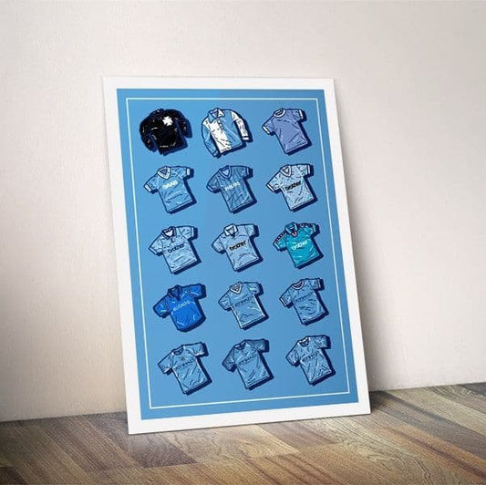 Legendary 15 Home Kits Print Blue Background