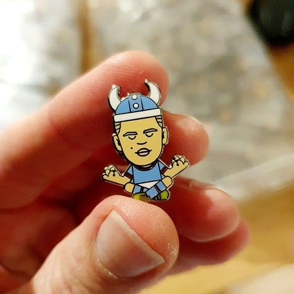 Striking Viking Haaland Pin Badge