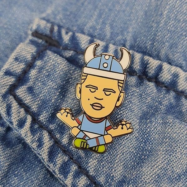 Striking Viking Haaland Pin Badge