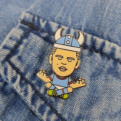 Striking Viking Haaland Pin Badge