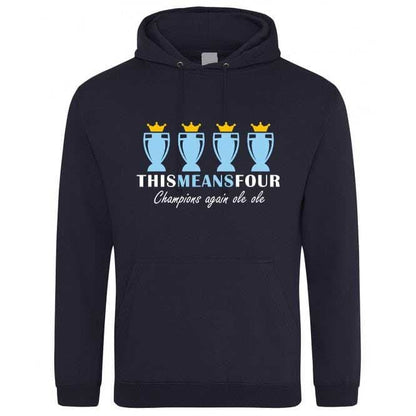 This Means Four Navy Hoodie