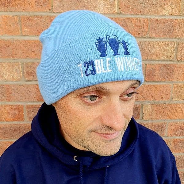 Treble Winners Sky Blue Beanie Hat