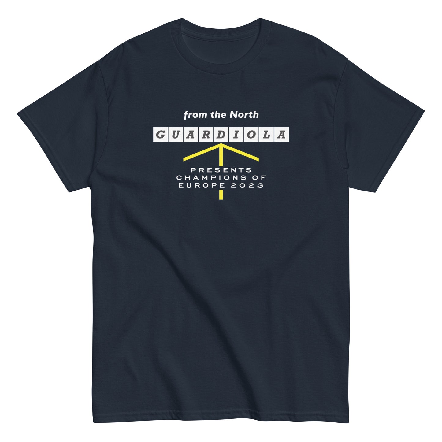 Guardiola Presents The Champions Navy T-shirt
