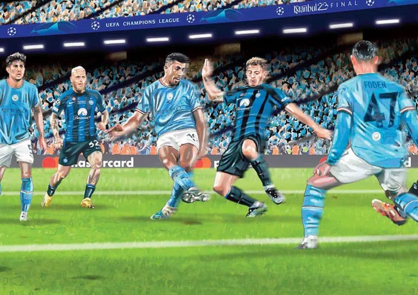 "We're the Boys in Blue coming after you!" Rodri goal